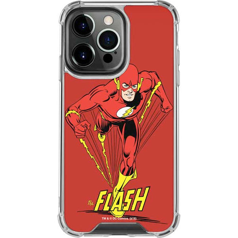 DC Comics The Flash Classic Action Pose Art iPhone 16 Pro Clear Case